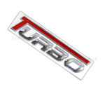 ارم فلزی توربو Turbo قرمز کروم سایز بزرگ 12cm * 2.5cm