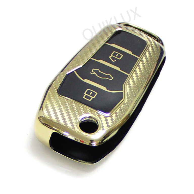 کاور سوییچ TPU طرح کربن ساینا و کوییک اس لاکچری MP - رنگ طلایی