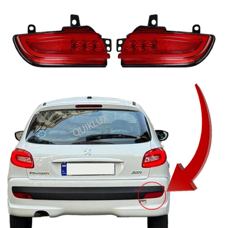 مه شکن عقب پژو 207 طرح سه بعدی SH رنگ قرمز