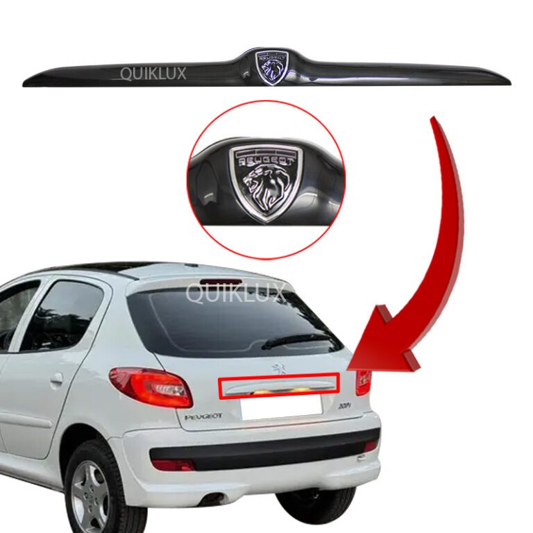 دستگیره صندوق عقب پژو 206 و 207 - رنگ مشکی با آرم جدید پژو Peugeot