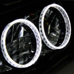 چراغ جلو اسپرت ساینا کوییک طرح حلقه نورانی رنگ سفید