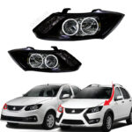 چراغ جلو اسپرت ساینا کوییک طرح حلقه نورانی رنگ سفید