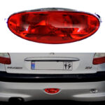 چراغ مه شکن عقب پژو 206 طرح قرمز (کریستالی)