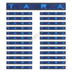 آرم پشت صندوق انگلیسی TARA فروش عمده - بسته 25 عددی
