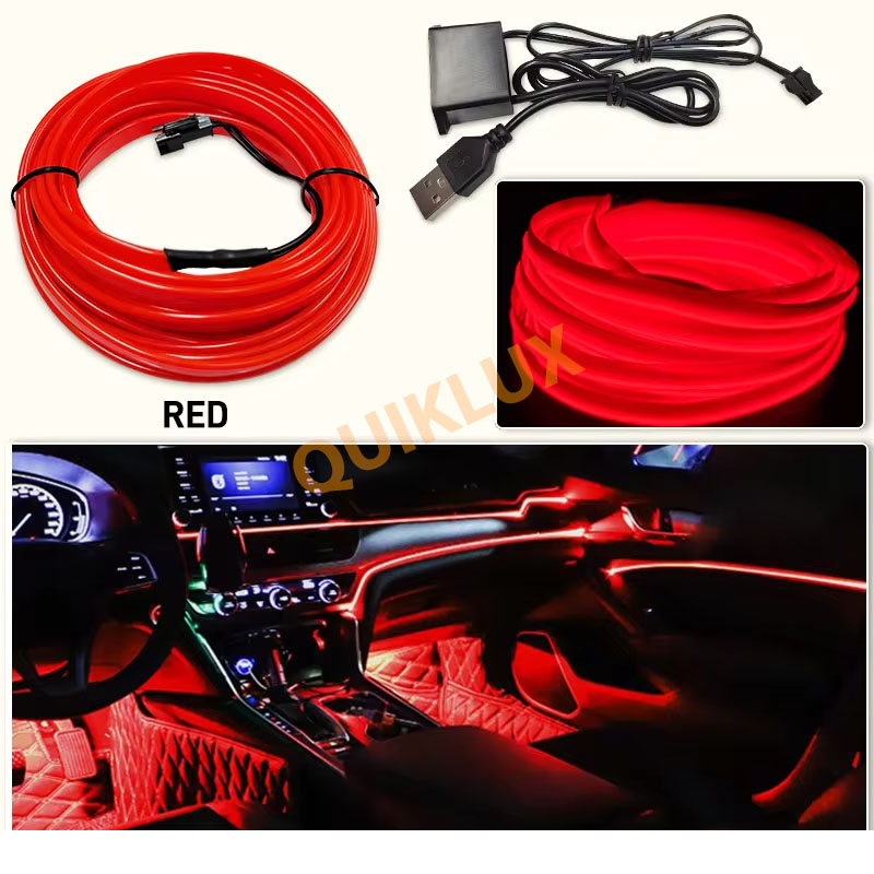 الوایر نورانی USB طول 2 متر - رنگ قرمز