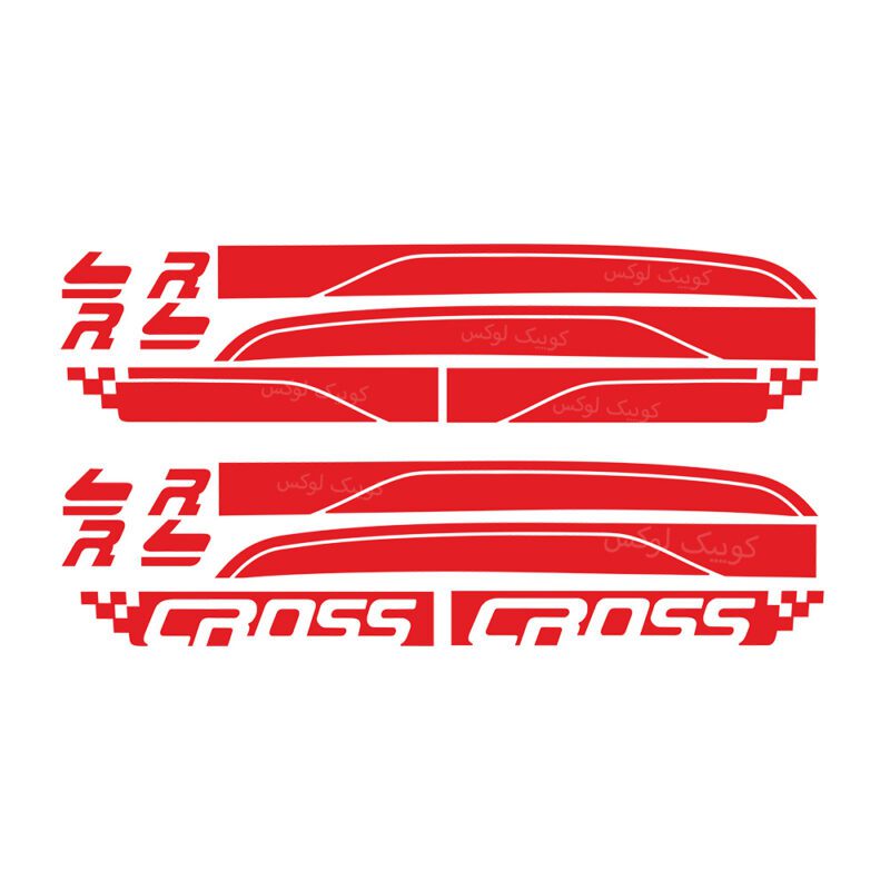 برچسب بدنه کراس قرمز قابل نصب روی کوییک معمولی و ار - تیبا 2 و ساینا ضد اب و قابل شستشو با کارواش