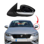 آینه بغل تارا کامل بدون تاشو برقی (بدون فلاپ رنگی) ایساکو - سمت راننده