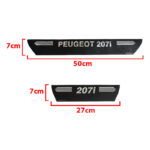 برچسب پارکابی طرح چرمی مدل ونوس نوشته peugeot - 207i