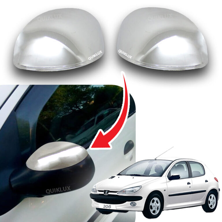 فلاپ آینه پژو 206 طرح استیل آبکاری کروم