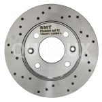 دیسک ترمز SMT سوراخ دار چرخ جلو پژو 206 تیپ 2