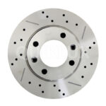 دیسک ترمز PFC سوراخ دار شیار دار چرخ عقب پژو 206 تیپ 5، H30 CROSS، پژو 207، رانا - مدل توربو