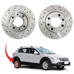 دیسک ترمز PFC سوراخ دار شیار دار چرخ عقب H30 CROSS - مدل TURBO