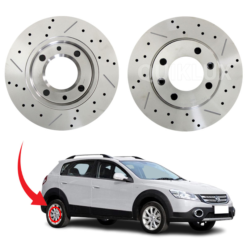 دیسک ترمز PFC سوراخ دار شیار دار چرخ عقب H30 CROSS - مدل TURBO