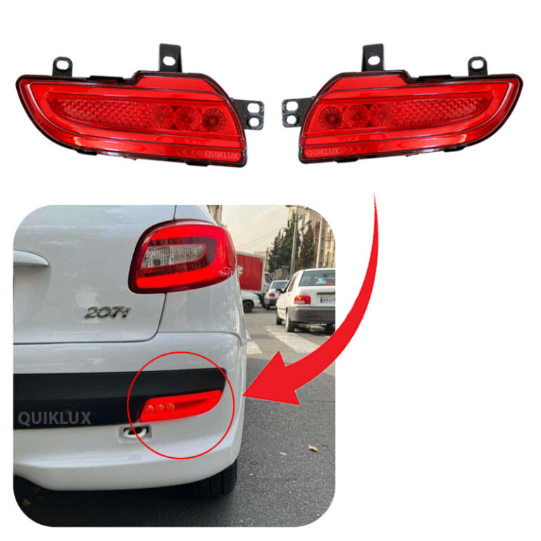 مه شکن عقب پژو 207 طرح سه بعدی رنگ قرمز برند NG.CO