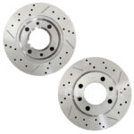 دیسک ترمز PFC سوراخ دار شیار دار چرخ عقب پژو 206 تیپ 5، H30 CROSS، پژو 207، رانا - مدل توربو