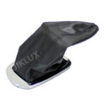 قاب استیل دور دنده همراه با گرد گیر چرمی رنگ مشکی مناسب ساینا و کوییک