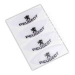 محافظ زیر دستگیره درب 206+207 طرح سفید با لوگو پژو + شیر