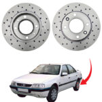 دیسک ترمز PFC اسپرت سوراخ دار مدل توربو چرخ عقب 405 SLX
