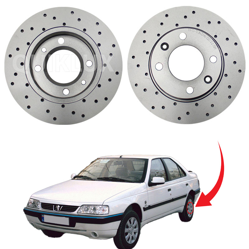 دیسک ترمز PFC اسپرت سوراخ دار مدل توربو چرخ عقب 405 SLX