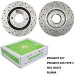 دیسک ترمز SMT سوراخ دار اسپرت چرخ عقب - پژو 206 تیپ 5، H30 CROSS، پژو 207، رانا