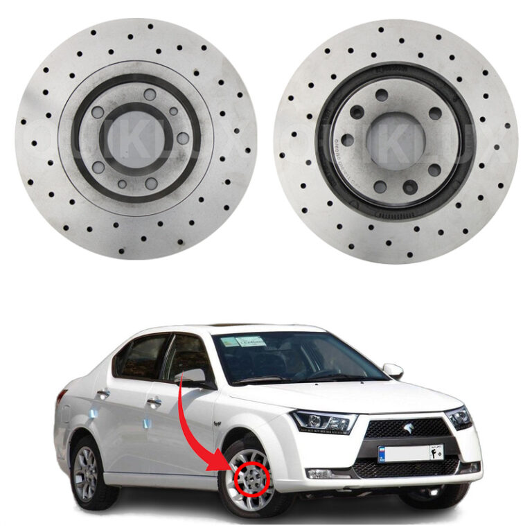 دیسک ترمز PFC اسپرت سوراخ دار چرخ جلو دنا 5 پیچ