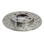 دیسک ترمز PFC سوراخ دار شیار دار چرخ عقب پژو 206 تیپ 5، H30 CROSS، پژو 207، رانا - مدل توربو