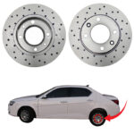 دیسک ترمز PFC اسپرت سوراخ دار مدل توربو چرخ عقب دنا