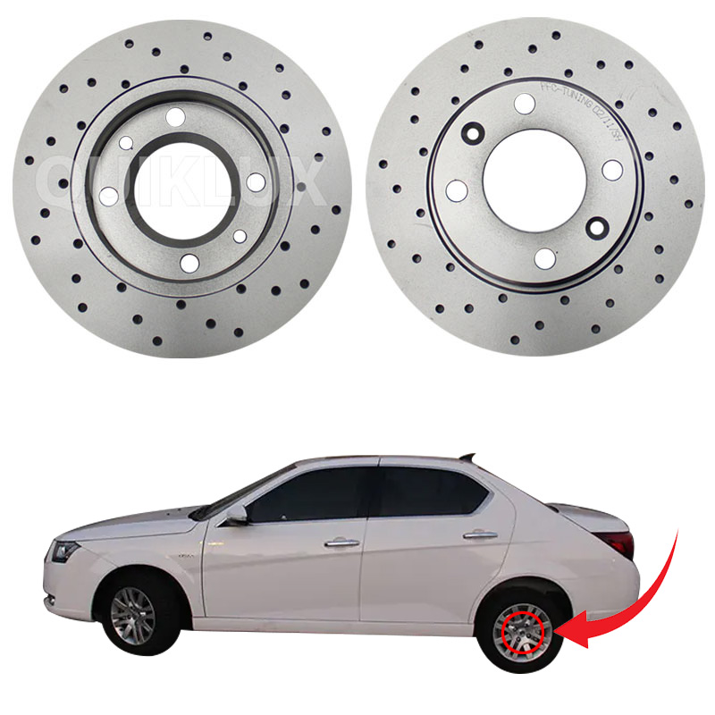 دیسک ترمز PFC اسپرت سوراخ دار مدل توربو چرخ عقب دنا