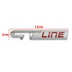 آرم فلزی GT Line نقره ای سایز 12 cm