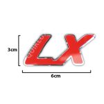 آرم پلکسی LX بغل گلگیر – تمام قرمز حاشیه کروم