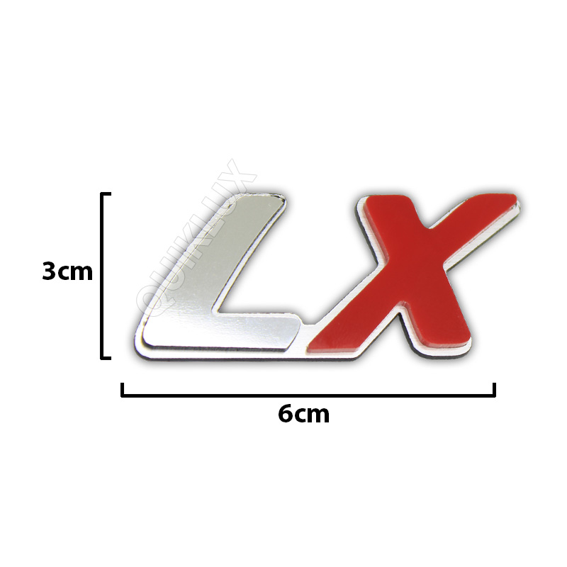 895965595 آرم پلکسی LX بغل گلگیر – کروم قرمز