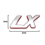 آرم پلکسی LX بغل گلگیر – تمام کروم حاشیه قرمز
