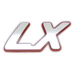 آرم پلکسی LX بغل گلگیر – تمام کروم حاشیه قرمز