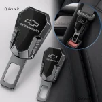 صداگیر کمربند stco کروم دودی قفل شو بسته 2 عددی -  لوگو شورلت | CHEVROLET